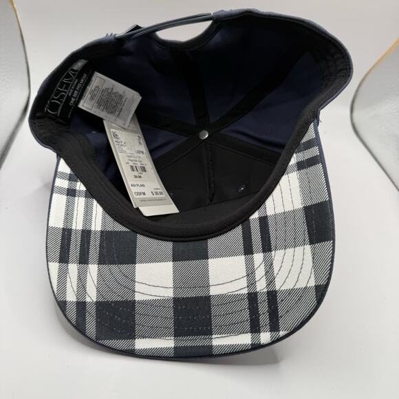 Addias Golf Hat Cap ADI Plaid Navy OSFM Snapback Golf Golfing Outdoors. - Picture 5 of 9